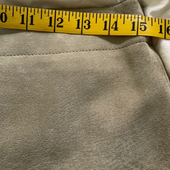 Vintage Sigrid Olsen Sage Green Suede Midi Skirt, Size 6 - Picture 12 of 16